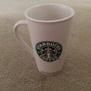 Starbucks 2005 Mug Tall White Ceramic Coffee Cup
